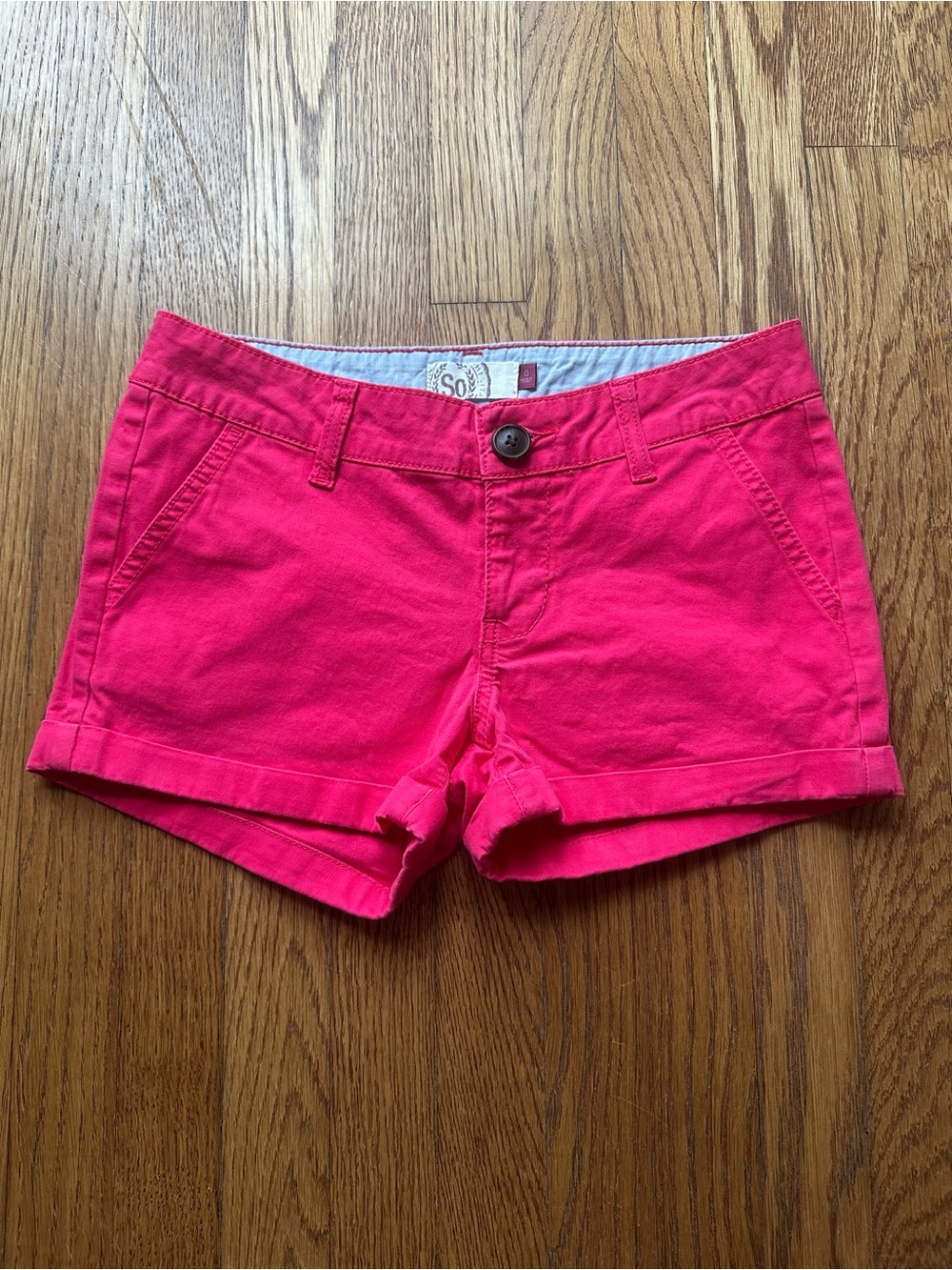 SO Juniors Hot Pink Chino Shorts - Size 0